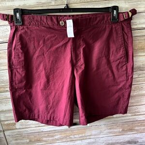 Banana Republic Shorts 🍷 Burgundy Slim Fit 36 NWT Summer